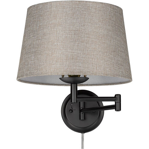 Eleanor 13 inch 100.00 watt Matte Black Adjustable Sconce Wall Light